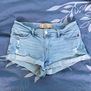Hollister light wash jean shorts